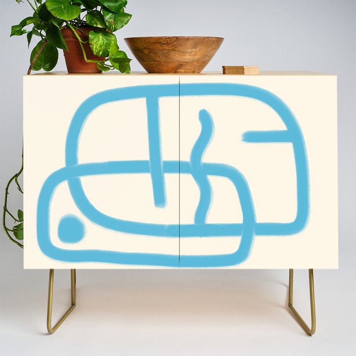 FISHERMAN ABSTRACT PORTRAIT Credenza Gallery Image 1