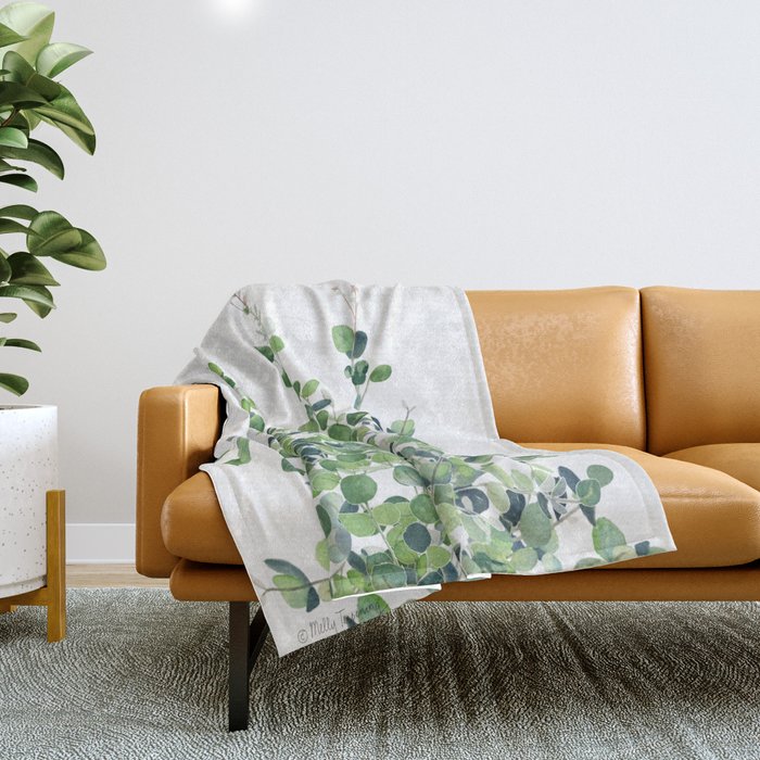 Eucalyptus  Throw Blanket Gallery Image 1
