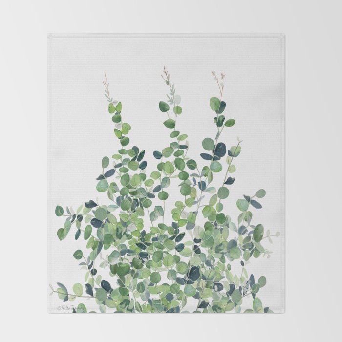 Eucalyptus  Throw Blanket Gallery Image 2