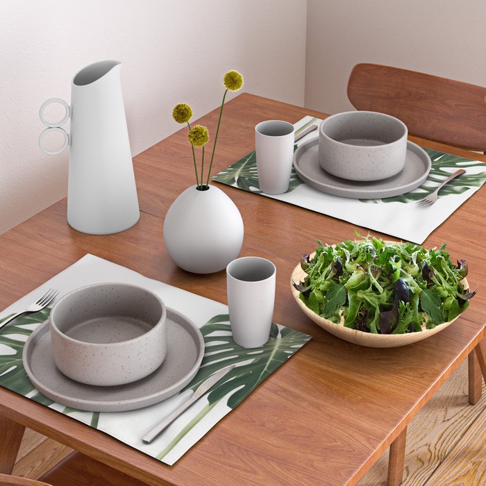 Minimalist Monstera Placemat Gallery Image 2