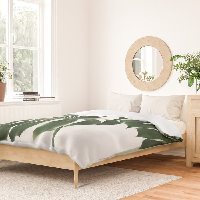 Minimalist Monstera Duvet Cover Gallery Image 2