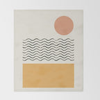 Sun Wave Beach - Abstract Throw Blanket Gallery Image 2