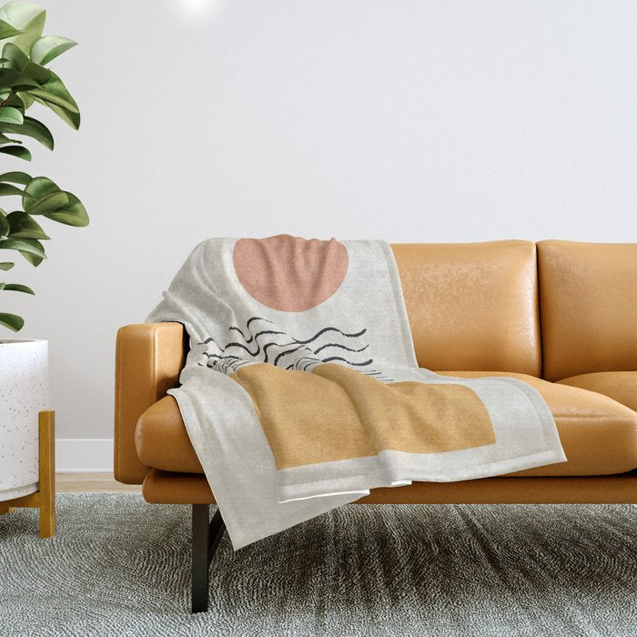 Sun Wave Beach - Abstract Throw Blanket Gallery Image 1