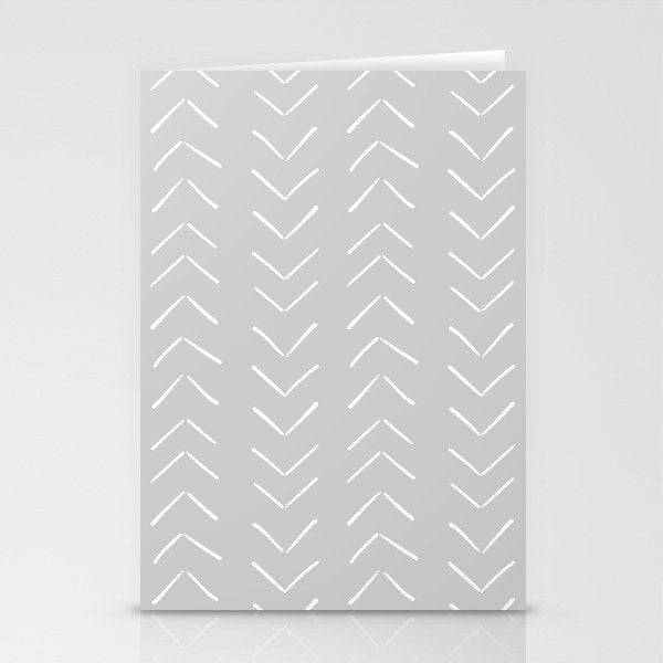 Boho Big Arrows in Grey Stationery Card Gallery Image 2