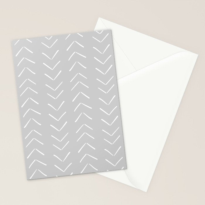 Boho Big Arrows in Grey Stationery Card Gallery Image 2