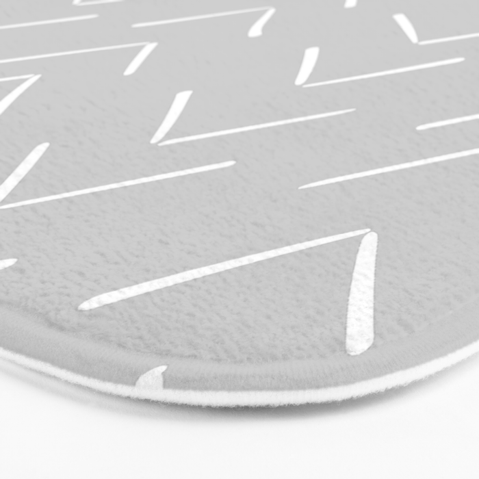 Boho Big Arrows in Grey Bath Mat Gallery Image 3