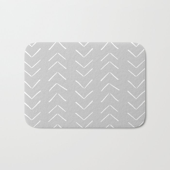 Boho Big Arrows in Grey Bath Mat Gallery Image 1