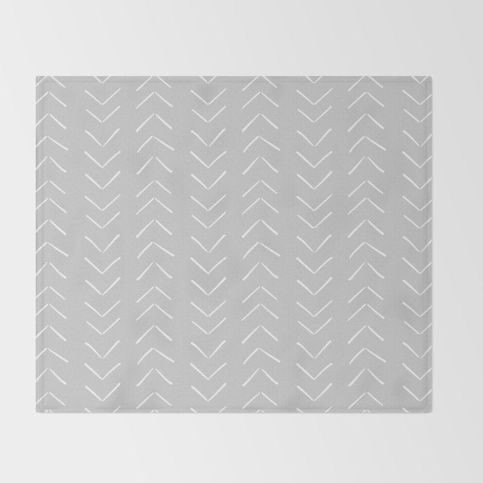Boho Big Arrows in Grey Throw Blanket Gallery Image 2