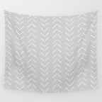Boho Big Arrows in Grey Wall Tapestry Gallery Image 4