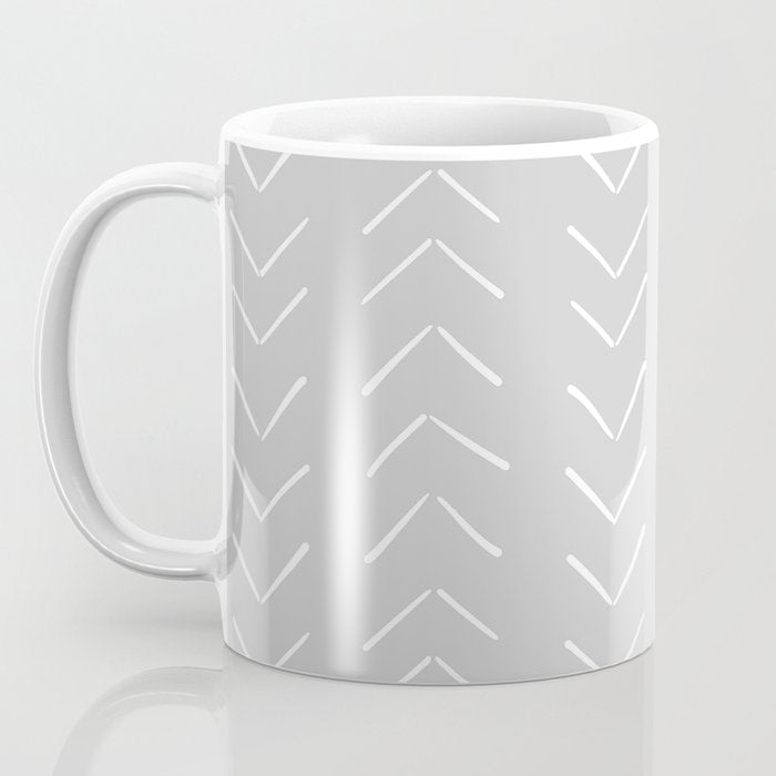 Boho Big Arrows in Grey Coffee Mug Gallery Image 3