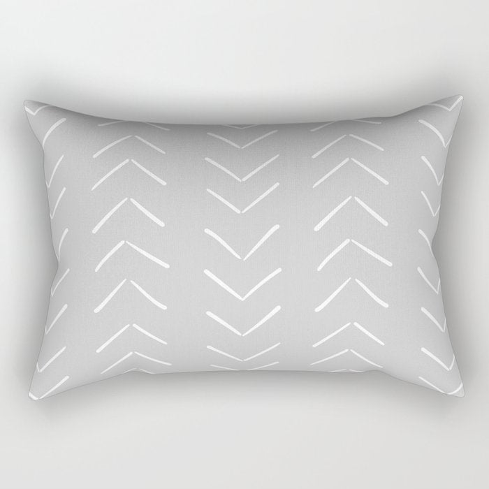 Boho Big Arrows in Grey Rectangular Pillow Gallery Image 1