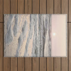 Pastel Tones Ocean In Holland Photo | Dutch Coast Seafoam And Waves Art Print | Travel Photography Outdoor Rug Gallery Image 1