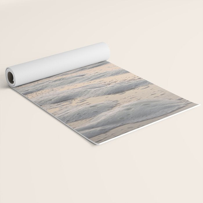 Pastel Tones Ocean In Holland Photo | Dutch Coast Seafoam And Waves Art Print | Travel Photography Yoga Mat Gallery Image 2