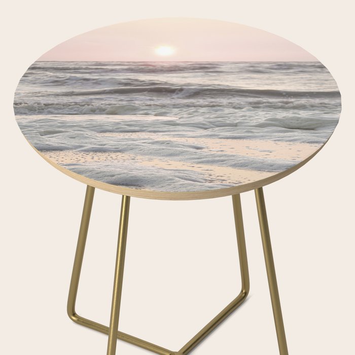 Pastel Tones Ocean In Holland Photo | Dutch Coast Seafoam And Waves Art Print | Travel Photography Side Table Gallery Image 2