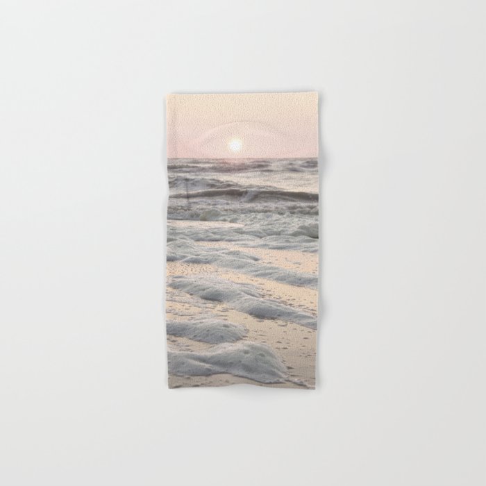 Pastel Tones Ocean In Holland Photo | Dutch Coast Seafoam And Waves Art Print | Travel Photography Bath Towel Gallery Image 1