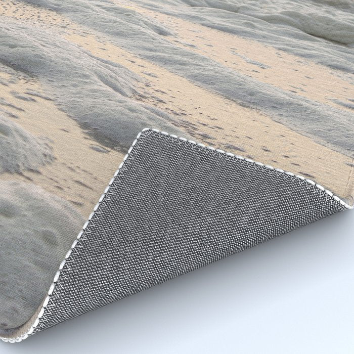 Pastel Tones Ocean In Holland Photo | Dutch Coast Seafoam And Waves Art Print | Travel Photography Rug Gallery Image 4