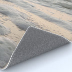 Pastel Tones Ocean In Holland Photo | Dutch Coast Seafoam And Waves Art Print | Travel Photography Rug Gallery Image 4