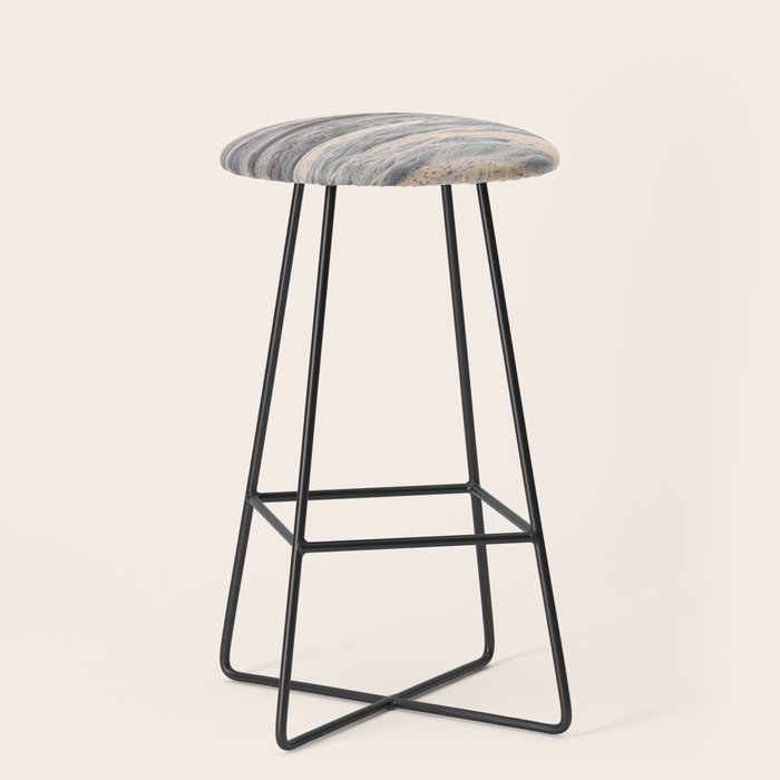 Pastel Tones Ocean In Holland Photo | Dutch Coast Seafoam And Waves Art Print | Travel Photography Stool Gallery Image 1