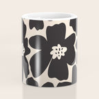 Black and White Retro Daisy Coffee Mug Gallery Image 4