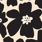 Black and White Retro Daisy Coffee Mug Gallery Image 2