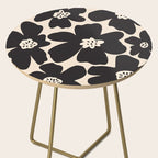 Black and White Retro Daisy Side Table Gallery Image 2