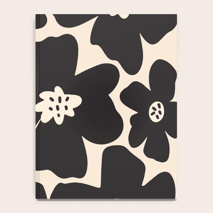 Black and White Retro Daisy Notebook Gallery Image 4