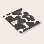 Black and White Retro Daisy Notebook Gallery Image 2