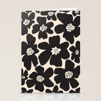 Black and White Retro Daisy Stationery Card Gallery Image 2
