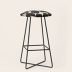 Black and White Retro Daisy Stool Gallery Image 1