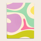 Smooth Contours Retro Modern Abstract Pattern Pastel Lavender Lime Orange Mint Notebook Gallery Image 4