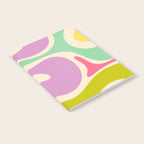 Smooth Contours Retro Modern Abstract Pattern Pastel Lavender Lime Orange Mint Notebook Gallery Image 2