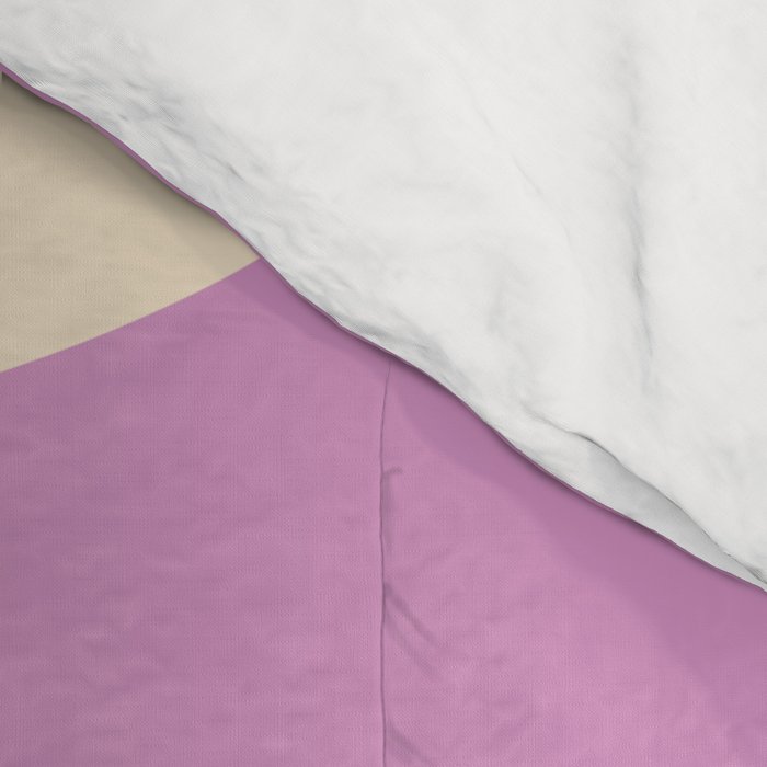 Smooth Contours Retro Modern Abstract Pattern Pastel Lavender Lime Orange Mint Comforter Gallery Image 4