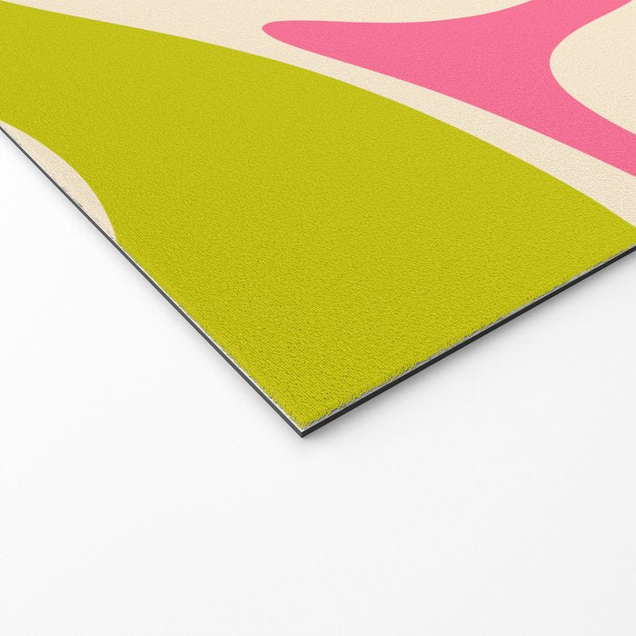 Smooth Contours Retro Modern Abstract Pattern Pastel Lavender Lime Orange Mint Welcome Mat Gallery Image 2