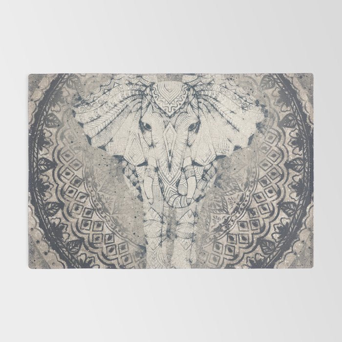 Indian Elephant Mandala Rug Gallery Image 2