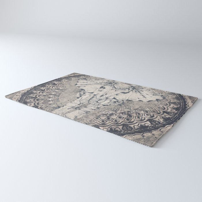 Indian Elephant Mandala Rug Gallery Image 3