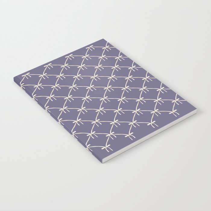 Bows & Ribbons Pattern XXXIII Neutral Lavender Purple Notebook Gallery Image 1