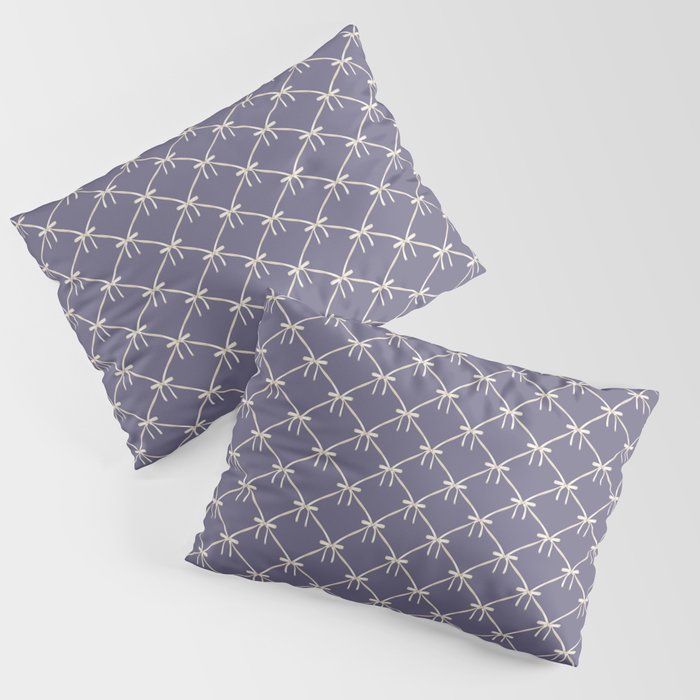Bows & Ribbons Pattern XXXIII Neutral Lavender Purple Pillow Sham Gallery Image 1