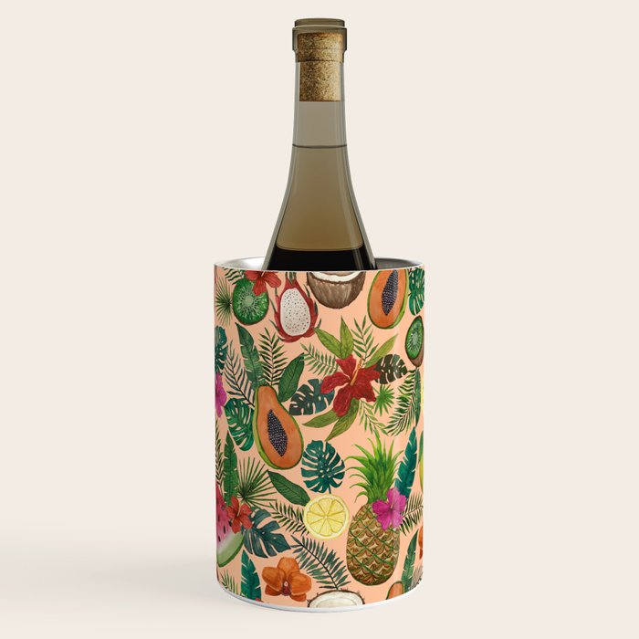 Tropical Fruit and Flower Pattern Wine Chiller Gallery Image 1