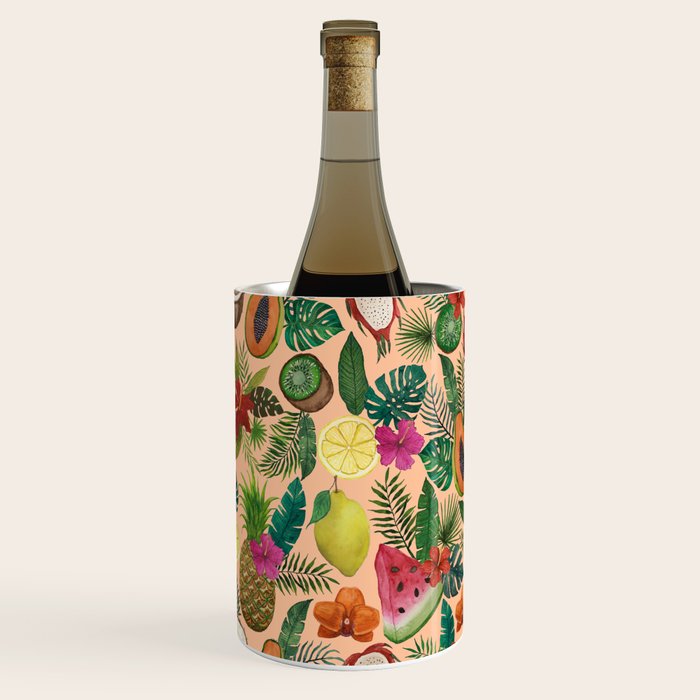 Tropical Fruit and Flower Pattern Wine Chiller Gallery Image 2