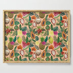 Tropical Fruit and Flower Pattern Serving Tray Gallery Image 1