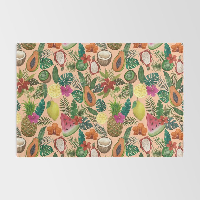 Tropical Fruit and Flower Pattern Rug Gallery Image 2