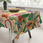 Tropical Fruit and Flower Pattern Tablecloth Gallery Image 3
