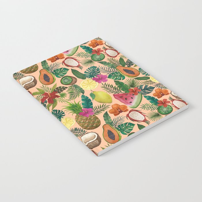 Tropical Fruit and Flower Pattern Notebook Gallery Image 2