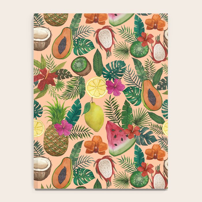Tropical Fruit and Flower Pattern Notebook Gallery Image 4
