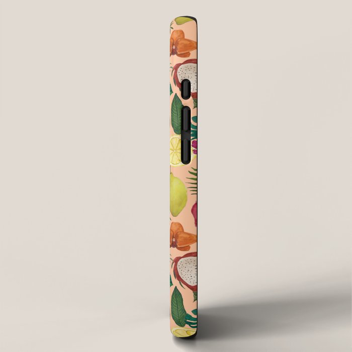 Tropical Fruit and Flower Pattern iPhone Case Gallery Image 2