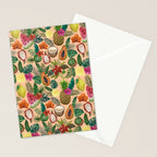 Tropical Fruit and Flower Pattern Stationery Card Gallery Image 2