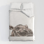 Peeking Baby Hippo Duvet Cover Gallery Image 6