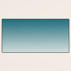 Tropical Dark Teal Gradient Inspired by Sherwin Williams 2020 Trending Color Oceanside SW6496 on Off White Desk Mat Gallery Image 3