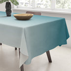 Tropical Dark Teal Gradient Inspired by Sherwin Williams 2020 Trending Color Oceanside SW6496 on Off White Tablecloth Gallery Image 3