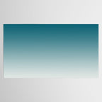 Tropical Dark Teal Gradient Inspired by Sherwin Williams 2020 Trending Color Oceanside SW6496 on Off White Tablecloth Gallery Image 2